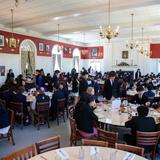 Fay School Photo #10 - Family-style meals at Fay are a longstanding tradition. Faculty members join the students for meals and students take turns as waiters. It is an opportunity to relax with friends and catch up on school news.