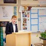 Fay School Photo #9 - Throughout their time at Fay, our students participate in Vox Inventum ("Find Your Voice"), a school-wide program developed by our faculty that fosters public speaking and presentation skills, fosters self-advocacy and organizational skills, and emphasizes effort, civility, and kindness.